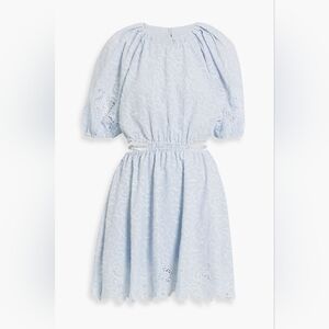 NWT Jonathan Simkhai Anaise Cut-out Embroidered Lace Mini Dress Breeze‎ Blue 2